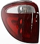 Evan-Fischer Tail Light Lens and Housing Compatible with 2001-2003 Dodge Grand Caravan Driver Side