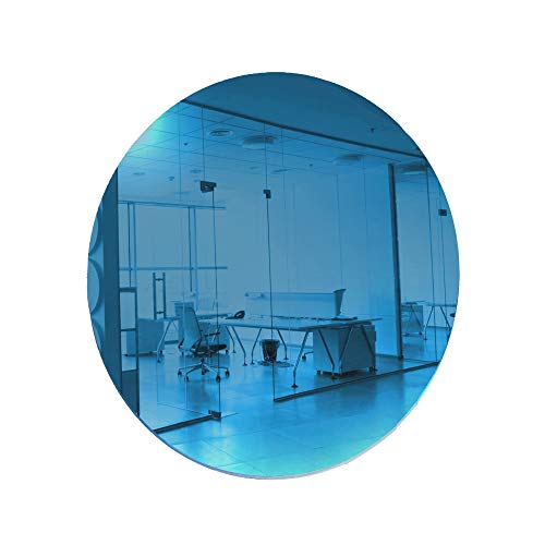 Marketing Holders Acrylic Mirror 8" Wide Round Medium Blue .118" Thick No Adhesive Reflective Pieces Perfect for DIY Arts and Crafts School Projects Home or Office Decor Special Events