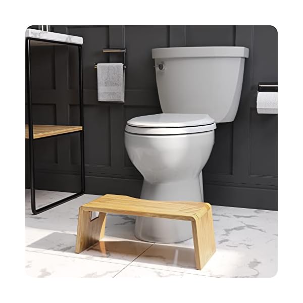 Squatty Potty Oslo Falten Bambus Toilette Hocker - 7-Zoll zusammenklappbar Badezimmer Hocker zum Erwachsene und Kinder… – Bild 13