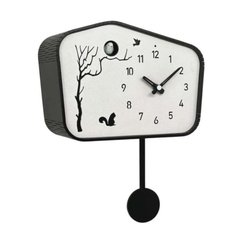 Horloge coucou vintage bois avec sonnerie automatique capteur lumière