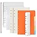 1 Jeu Carnet de Notes A5 6 Trous, A5 Feuille Recharges Papier Intercalaires, A5 Classeurs, A5 - 6 Classeurs à Anneaux, pour École, Bureau, Voyage D'affaires, Maison