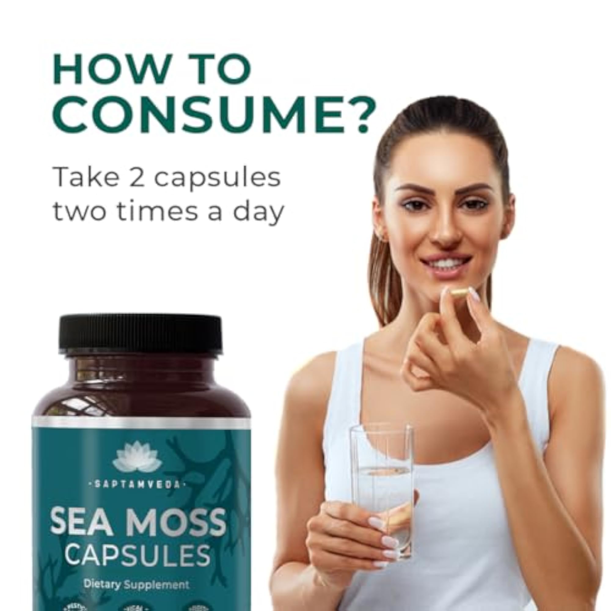 Saptamveda Irish Sea Moss 500MG 60s
