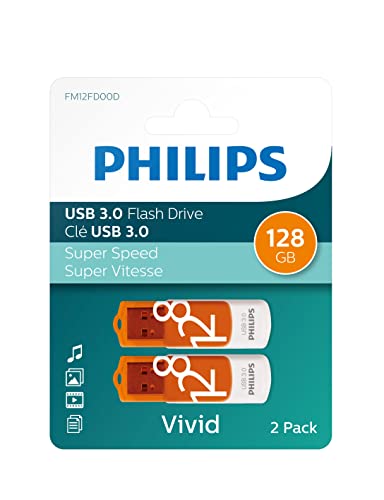 Philips pen drive 128gb USB 3.0 vivid edition FM12FD00D/00 flash drive flash drive 128GB pack of 2