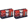 London & British Icons 3x Mini Tea Tins with Fine English Loose Leaf Tea Union Jack, Red London Bus, Telephone Box Pack of 2