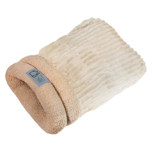 champracer Schlafsack für Katzen Katzenschlafsack Kuschelhöhle Katze Warm Katzenbett Katzensack Gifts for Small Cats and Dogs (Weiß,M)