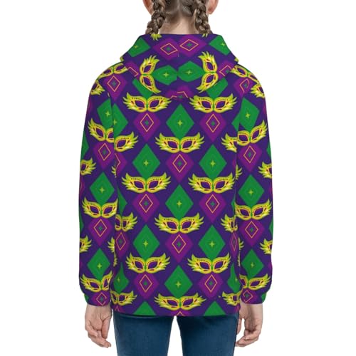 Mardi Gras Carnival3 Kids Pullover Hoodies Boys Sweatshirts Girls Athletic Clothes with Pocket4