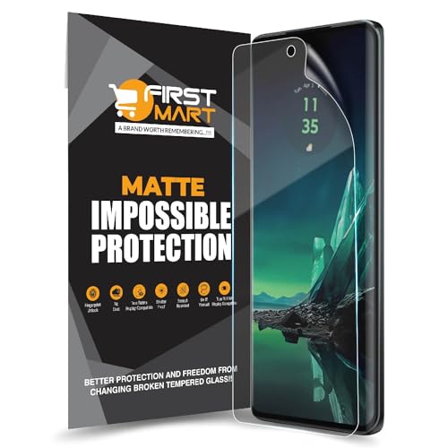 Image of FIRST MART Matte Screen Protector for Motorola Galaxy Edge 40 / Edge 40 Neo - TPU Anti-Glare Protection, Fingerprint Working, Bubble-Free, Edge to Edge Coverage [ 1 Pack]