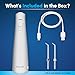 Waterpik Cordless Pulse Rechargeable Portable Water Flosser for Teeth, Gums, Braces Care and Travel with 2 Flossing Tips, Waterproof, ADA Accepted, WF-20 White, Packaging May Vary
