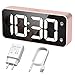 HERMIC Sveglia Digitale, Sveglia da Comodino LED con Adattatore, 2 Allarme, Snooze, 0-100% Luminosità e Volume Regolabili, 12/24 Ore per L'ufficio Della Camera da Letto(Rosa)