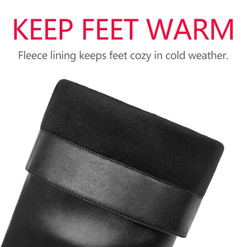 Image of Easyfox Knee High Boots Women Pointed Toe Stiletto Heel Tall Boots