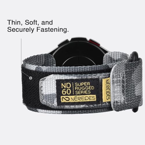Image of Nereides Compatible with Samsung Galaxy Watch 3 45mm Band, Rugged Nylon Sports Strap with Woven Loop Design, 22mm Tough Replacement Band