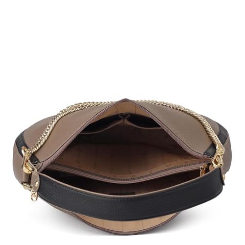 Image of Da Milano Leather Shoulder Bag for Women - Brown (Large) (LB-00317OL)