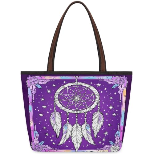 Sac fourre-tout dreamcatcher boho grand format chic pour vos voyages et shopping