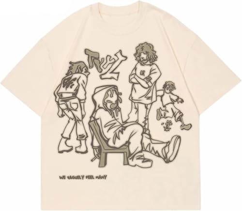 Oversized Graphic Tees for Women Y2k Men Streetwear Harajuku T-Shirts Vintage Tees