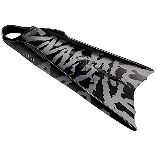 Kpaloa - Aletas de natación TRITÃO Gris Tigre tiburón Bodysurf Bodyboarding, Large, Negro, Gris