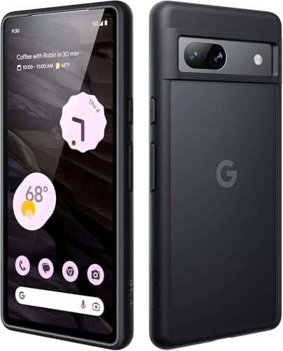 Image of Case Compatible for Google Pixel 7a,Black Cover Pixel 7a, Frosted Translucent Back Protective Slim Phone Cover, Stylish Look, dust Poof Anti-Fingerprints - (Black)