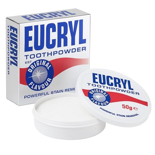 Eucryl Original Flavour Toothpowder Tooth Whitening Powder Powerful Stain Remover For Tobacco Tea Coffee & Wine Stains Unique Polishing Action 1 x 50g