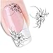 JIEPING 1 Sheet 3D Flower Nail Art Sticker Water Transfer Sticker 3D DIY Nail Decoration Nail Art Decal Sticker Flower XF1583