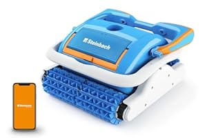 Steinbach Poolrunner APPcontrol – 061023 – Vollautomatischer Bodensauger mit App-Steuerung für Pools bis zu 50 m² Bodenfläche – Auch für Salzwasser geeignet