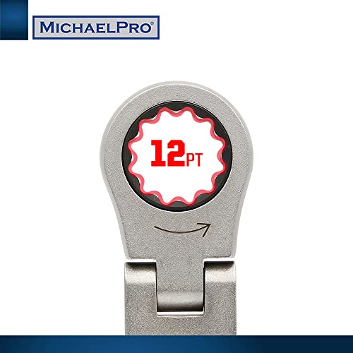 MichaelPro MP001157 6-Piece, Flexible Head Ratchet Spanner Set, Ratchet Spanner Set, Ratchet Wrench Set, Flex Head Ratchet - Image 4
