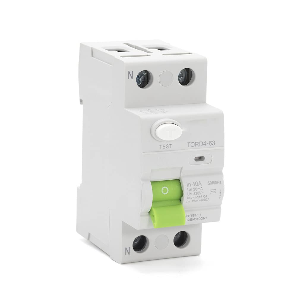 AC 2P 6KA RCCB RCD 230V Interruptor Diferencial Interruptor de Seguridad Interruptor de Seguridad TORD4-63, 2P 16A 10MA