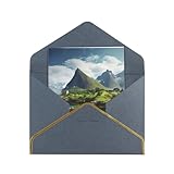 Tarjeta de felicitación de las Islas Noruegas con decoración de sobre, perfecta para festivales y ocasiones especiales