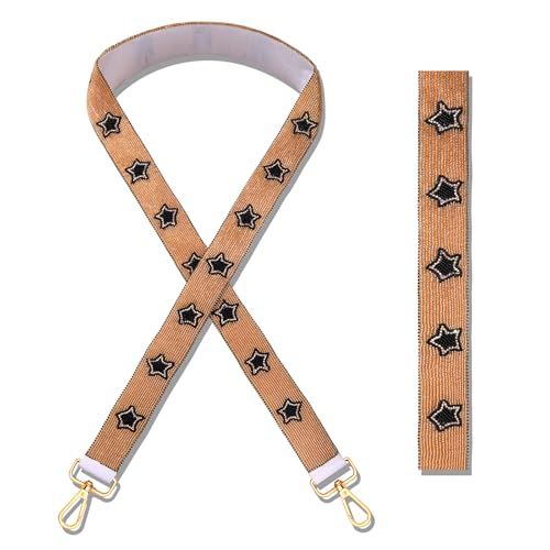 Image of NLCAC Beaded Purse Strap Replacement Crossbody Bag Strap Mardi Gras Valentines Day Holiday Crossbody Strap for Bags