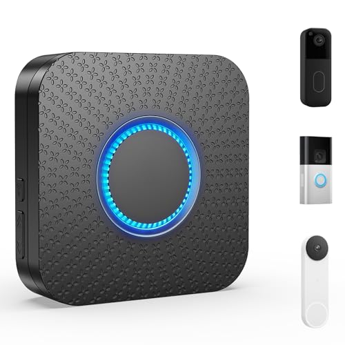 Seektain 3 in 1 Wireless Doorbell Chime Compatible with Ring & Blink & Google Nest Video Doorbell Easy Plug & Play 2.4G WiFi 32 Chimes LED Indicators Works with Alexa for Store/Home/Office