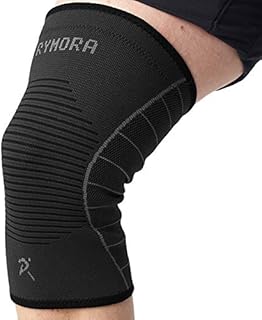 Knee Support Sleeve for Women and Men (Black) (Single Wrap) (XS) - Compression