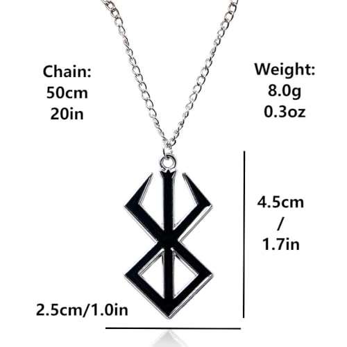 Berzerk Guts Sword Necklace Keychain - Berserker Dragon Slayer & Sacrifice Mark - Gift for Women Men and Fans2
