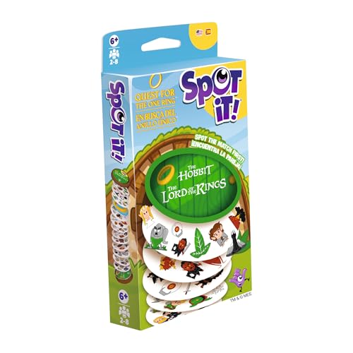 Asmodee Spot It! The Lord of The Rings Card Game - Fast-Paced Matching Game Featuring Iconic Symbols from Middle-Earth for Families, Kids & Adults, Ages 6+, 2-8 Players, 15 Min Playtime