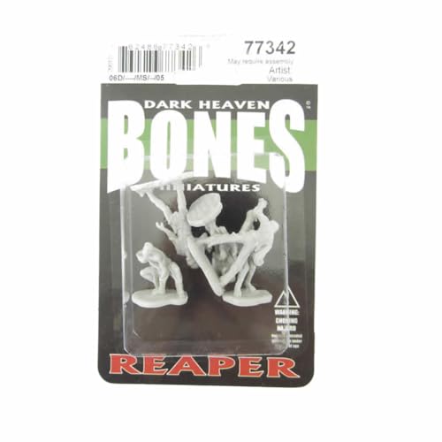 Reaper 77342: Zombies (5) Dark Heaven Bones Plastic Miniature