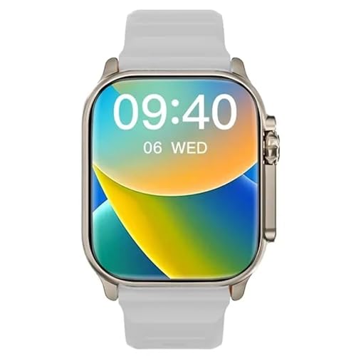 YWLETO Relógio inteligente com ecrã AMOLED IWO Ultra 8 HK8 PRO MAX de 49 mm, série 8, ecrã de 2,2 polegadas, bússola NFC Rtae de alta atualização para Android iOS (cinzento)