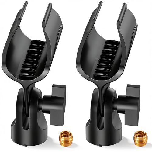 InnoGear �}�C�N�N���b�v ���߉\�ȃ}�C�N�z���_�[ 3/8�C���`~5/8�C���`�̃A�_�v�^�[�t�� HyperX SoloCast�AHyperX QuadCast S�ABlue Yeti�AShure SM58�A���̑��̃}�C�N�p