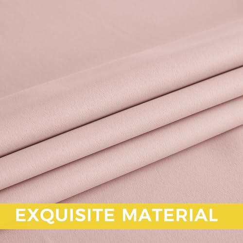Image of NICETOWN Blush Pink Room Darkening Curtains 50 Inches Long 2 Panels, W40