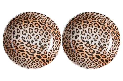 Home4You Suppenteller 2er Set - Braun - Schwarz - Porzellan - Ø 20,5...