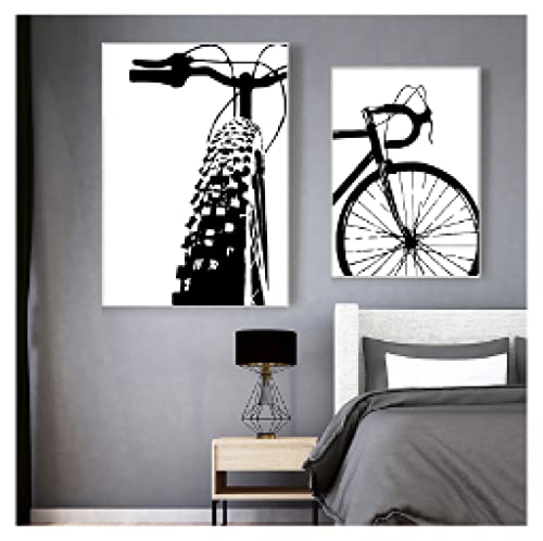 Art vélo peinture sur toile pour décoration de chambre d'enfant sportive