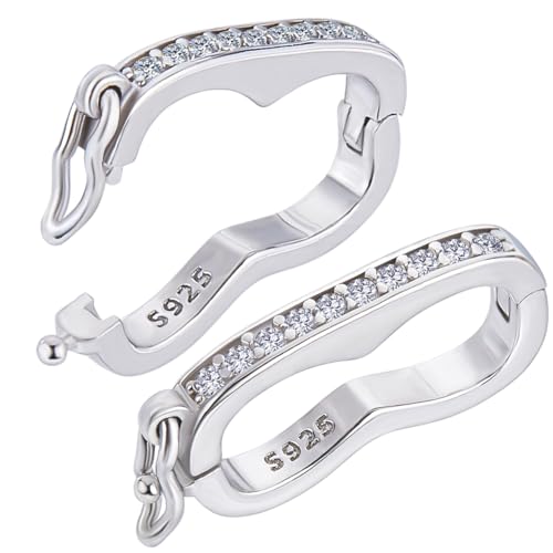 クラスプ シルバー925 パールネックレスの長さ調整に！ 留め具 クラスプ SILVER 差し込み式 パールネックレス用留め金具
