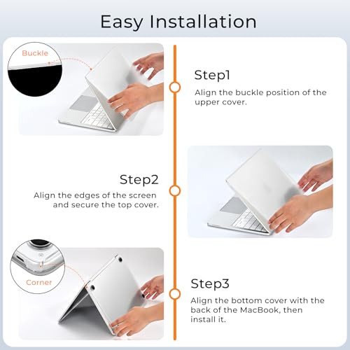 Image of EooCoo for MacBook Neo Case 13 inch 2026, 100% Match Color, Matte Clear