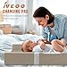 JVEOO Vegan Leather Baby Changing Pad, Waterproof & Wipeable Soft Diaper Changing Mat 32“ x 16.6