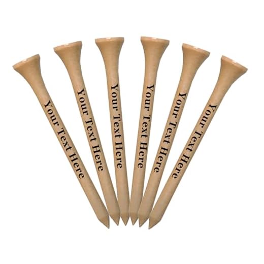 Golf Tees Custom - Custom Printed Golf Tees For Branding | Golf Accessories 100 Count Personalized 2 3/4" Natural Wooden Golf Tees • Upload Your Own Text - Now Packaged in a Collectible Christmas Tin