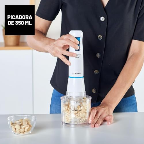 Miniatura 5 de Taurus Robot 500 Plus Inox - Batidora De Mano, 500 W, Cuchillas De Acero Inox, Sistema Antisalpicaduras, Incluye Accesorios, Tubo Rotation System