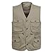 Men's All Seasons Cotton Multi-Pocket Vest V Solid Color Sleevel ets EN8 Vest 4XL