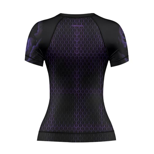 FORMONIES Women's Dragon BJJ MMA Rash Guard Short Sleeve Compression Shirt No Gi Jiu Jitsu Tops for Women3