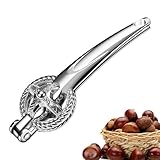 Chestnut Cutter Tool, Heavy Duty Chestnut Cracker with 304 Stainless Steel Blades, Zinc Alloy Nut Peeler & Sheller, Visible Quick Clip Opener for Kitchen