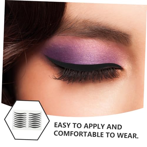 80 pares de pegatinas de delineador negro para maquillaje fácil miniatura 7