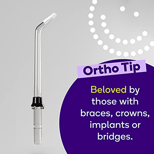 Image of BURST Electric Water Flosser Replacement Tips (Ortho /2 Pack) | for Fresh Breath & Healthy Gums | Plaque Removal Between Teeth, Braces & Dental Work