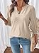 Dokotoo Women Blouses Quiet Luxury Clothes Womens Tops 3/4 Length Long Sleeve V Neck T Shirts 2026 Summer Fashion Outfits Dressy Business Casual Women's Tops Plus Size Work Ladies Clothing Cute