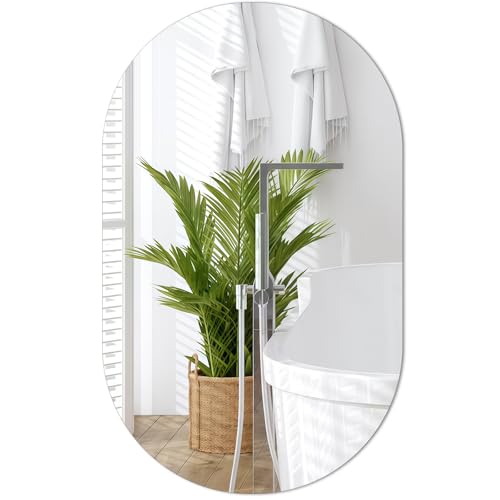 Dimensioni compatte 50 x 35 cm, perfetto per piccoli spazi: misura 50 cm di altezza e 35 cm di larghezza, è ideale per bagni, camere da letto, corridoi o appartamenti in affitto dove lo spazio è limitato ma lo stile è importante. Applicalo sopra uno scaffale, un lavandino o una console per un sollevamento istantaneo