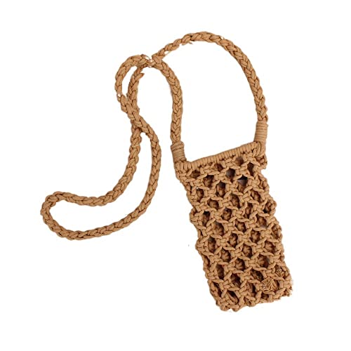 Leadigol Small Crossbody Weaving purse,Linen Crossbody Cell Phone Bag Wallet Purses,Lightweight Phone Bag for Women, Woven Handmade Clutch Purse Weaving shoulder Handbag,18cm×10cm - Main Image